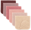 Large Muslin Burp Cloths - Multicolor Girl, Pack of 6