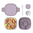 Glass All-in-One Salad Container - Lavender