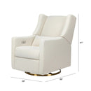 Glider Recliner with USB Charging - Ivory Boucle