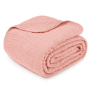 Muslin Blanket Twin 90” x 66” - Lace Pink