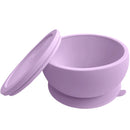 Silicone Baby Suction Bowl with Lid - Purple