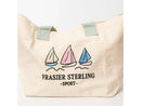 Sport Sail Boats Tote Bag - Cream/Mint