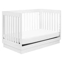 Harlow 3-in-1 Convertible Crib with Toddler Rail - White and Acrylic