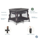 Swift Baby Playpen with Mat - Classic Graphite