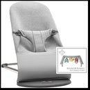 Baby Bouncer Bundle with Toy Bar - Light Gray
