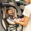 Galaxy 360 Slim Rotating Convertible Car Seat with Swivel Smooth Steel Ring - Teak