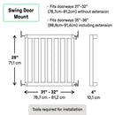 The Doorway 36S Series Custom Collection Safety Pet and Baby Gate - Natural Wood