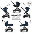 Eos 5-in-1 Travel System Stroller + Lightweight Aton G Infant Car Seat - Ocean Blue
