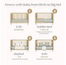 William 4-in-1 Convertible Crib - Greenguard Gold Certified - Natural Sandstone