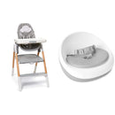 2-in-1 High Chair and Step Stool - Natural Wood