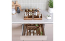 4-Piece Acacia Wood Expandable Drawer Organizer Box Set