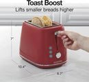 Plastic 2 Slice Toaster - Red