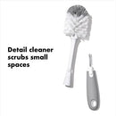 Bottle Brush Set with Nipple Cleaner and Stand - Gray