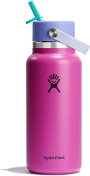 32oz Wide Mouth Flex Straw Water Bottle - Holiday Punch