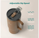 Vacuum Insulated Stainless Steel Travel Mug - Brown