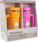 32oz Insulated Straw Tumbler with Handles - Honeycomb / Hot Pink