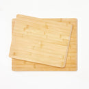 2pc Reversible Bamboo Cutting Board Set Natural