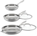 Stainless Steel 5-Piece Skillet Set - Silver