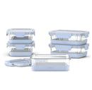 Ello 10pc Glass Meal Prep Food Storage Container Set Blue
