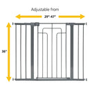 Tall-and-Wide Safety Gate - Grey