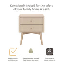Palma Nightstand with USB Port - Taupe