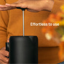 24oz Clara French Press Coffee Maker Matte Black: Stainless Steel, Manual, Permanent Screen Filter, 24 oz Capacity