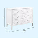 Chloe Regency 6-Drawer Dresser - White