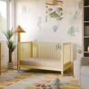 Rolli 9-in-1 Convertible All-Stages Crib with Bassinet & Toddler Bed Kits - Pale Yellow