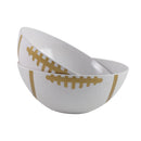 Cook With Color 2pc Football Bowls Cream/Gold