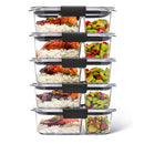 2-Compartment Meal Prep Containers - 5 Pack