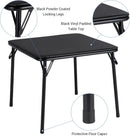 Folding Card Table and Chair Set - Black
