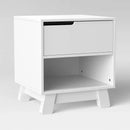 Hudson Nightstand with USB Port - White