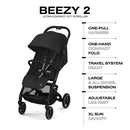 Beezy 2 Compact City Stroller - Magic Black
