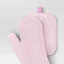 6pc Kitchen Textile Set Pink/Ivory - ™