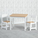 Kids' Wood Table and Chair Set - Bianca White