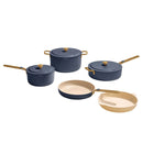 8-Piece Ceramic Cookware Set in Blue