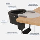 Hook-On High Chair with Attachable Silicone Tray - Black