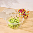 4pc (set of 2) 8.5 Cup and 14 Cup Tritan Plastic Round Food Storage Container Set with Lids Clear