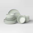 12pc Stoneware Avesta Dinnerware Set- Light Green
