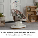Elara 2-in-1 Smart Motion Swing & Soothing Nest - Coastal Coffee