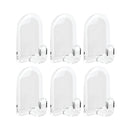 iDesign 1 in. L Clear Plastic Hook 6 pk, Pack of 6