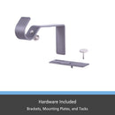 Kenney Fast Fit Pewter Silver Modern/Contemporary Curtain Rod Bracket 5/8 in. L