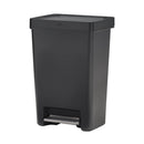 Rubbermaid Premier Series II 13 gal Gray Plastic/Stainless Steel Step On Trash Can, Pack of 4