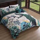 Bebejan Peacock Jardin 5 Piece Reversible Comforter Set - King