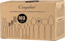 Cangshan Rain II Series 103-Piece Stainless Steel Flatware Set