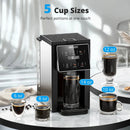3 in 1 Single Serve Coffee Maker with Grinder, K Cup Coffee Machine Compatible with Grounds and Beans, Instant Coffee Pot with 5 Grind Levels & 6-14oz Cup Sizes
