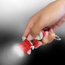 LEGO Minifigures Plastic Red/White Santa Keychain w/LED Light, Pack of 6