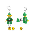 LEGO Minifigures Plastic Green/Yellow Elf Keychain w/LED Light, Pack of 6