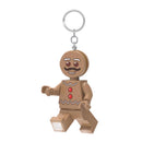 LEGO Minifigures Plastic Brown Gingerbread Man Keychain w/LED Light, Pack of 6