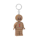 LEGO Minifigures Plastic Brown Gingerbread Man Keychain w/LED Light, Pack of 6